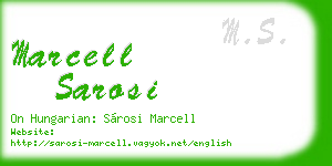 marcell sarosi business card