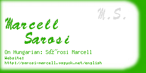 marcell sarosi business card